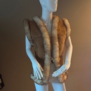 Shearling Tan Vest made in Romania